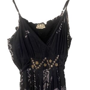 Kush size 12 Bohemian Boho hippie dress as 12 w/ metallic accents